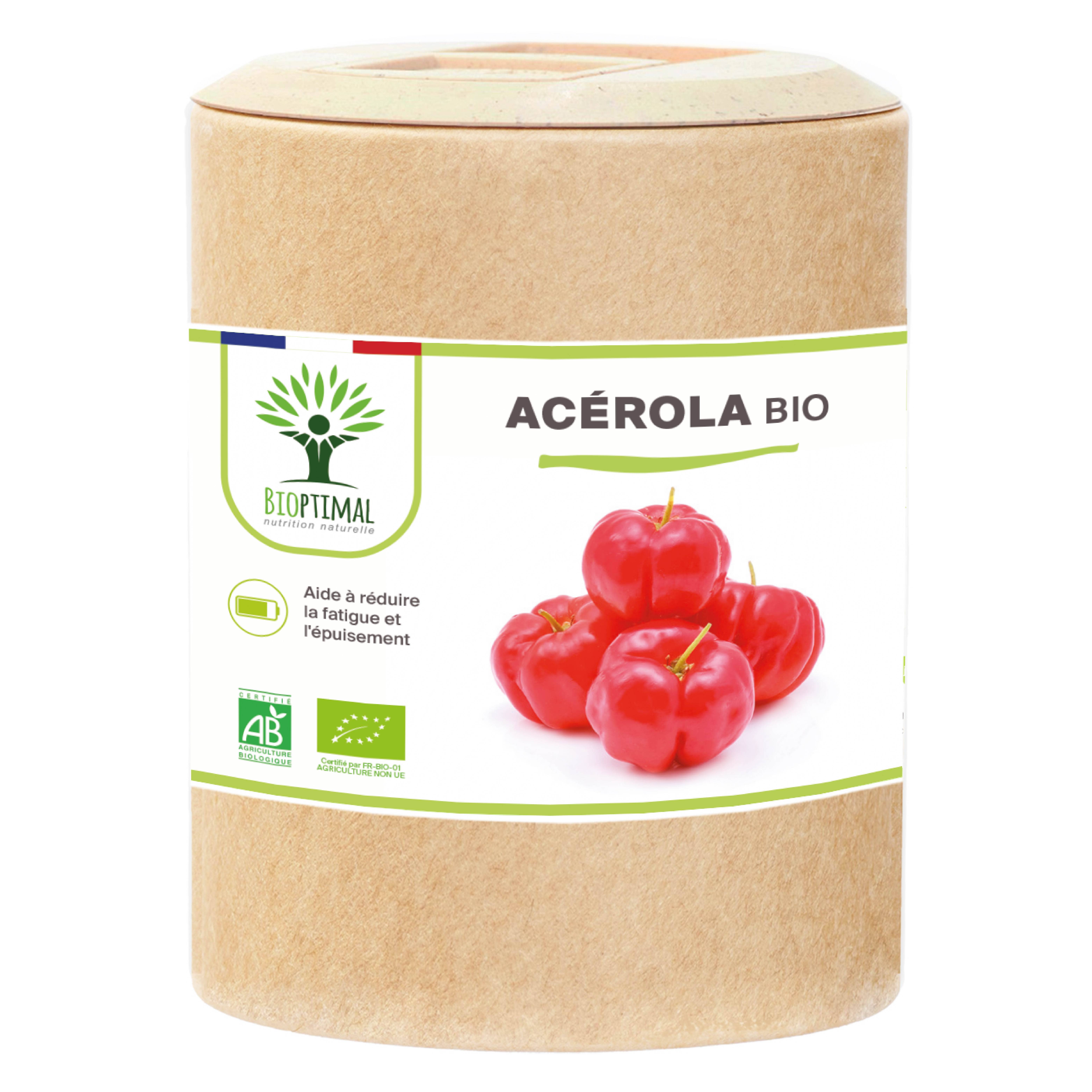 Bioptimal - Vendita all'ingrosso Vitamine/integratori orali - Acerola biologica - Integratore alimentare in capsule0