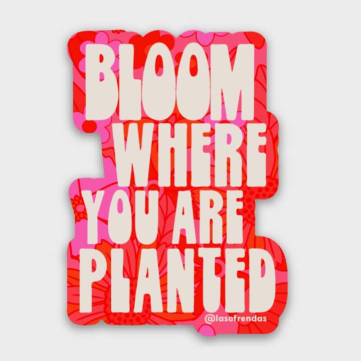 Bloom Where You Are Planted Sticker for wholesale by Las Ofrendas