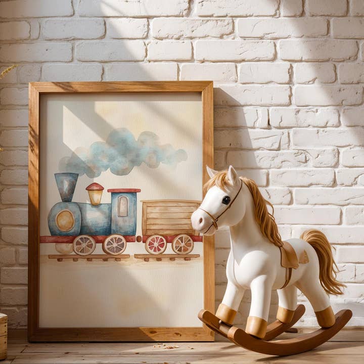 Vintage Trein Decor | Waterverf Matte Afwerking voor wholesale door Artsriver