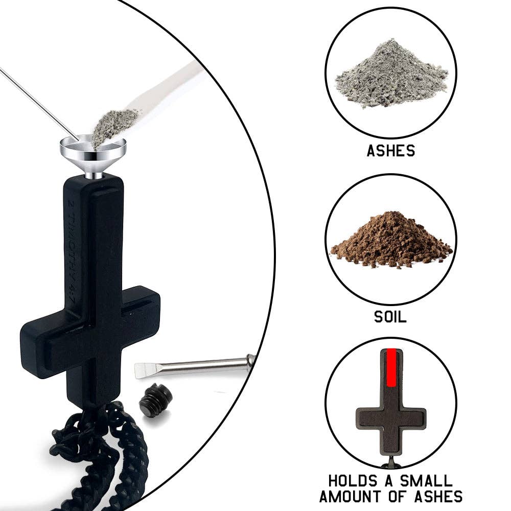 The Hero Company - Wholesale Pendant/Charm Necklace - Never Forgotten Legacy Urn Cross Necklace - Helps Pair Veterans With A Service Dog Or Shelter Dog -Faire6