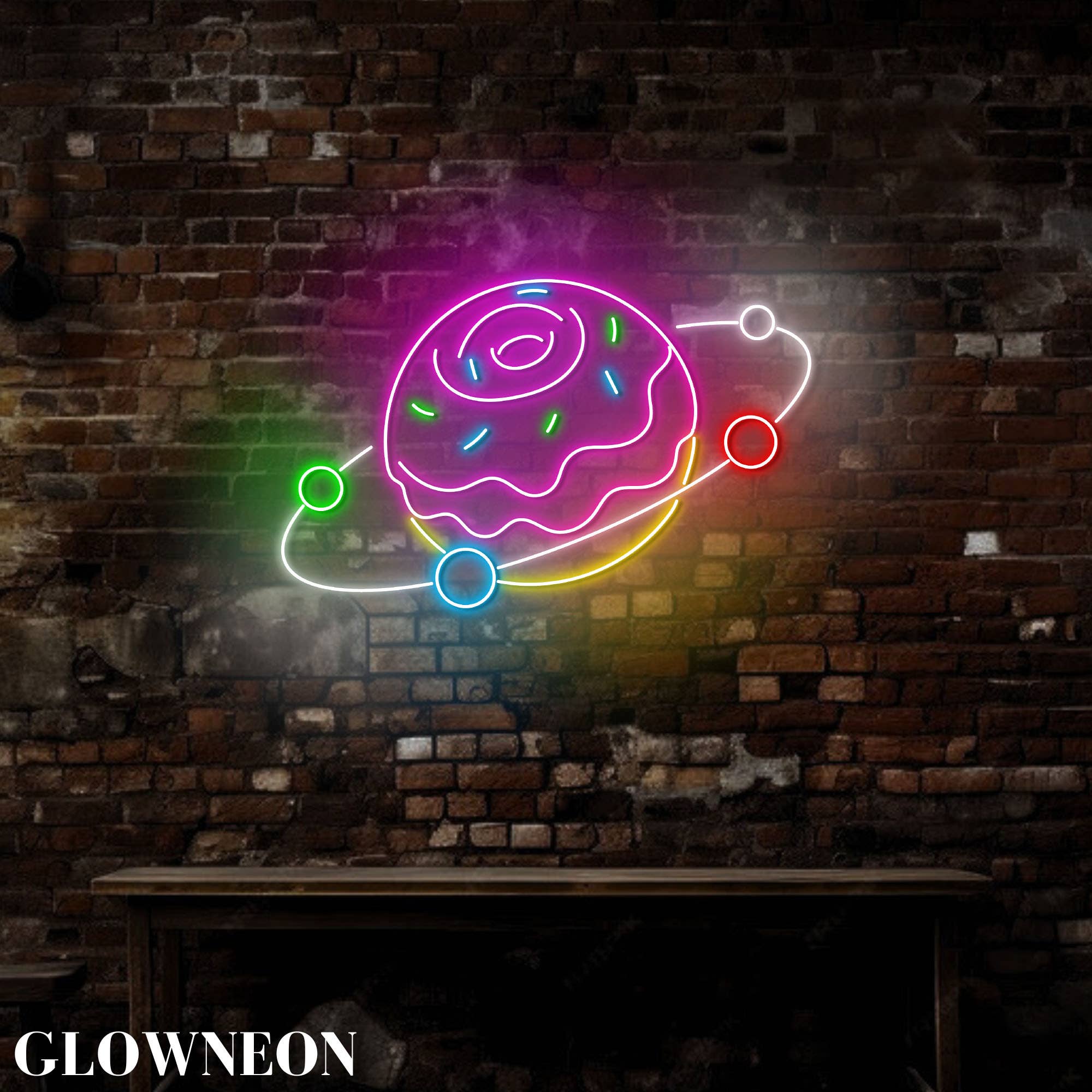 Glow Neon - Wholesale Neon Sign - Donut Planet Wall Led Light, Donut Cake Shop Neon Decoration3
