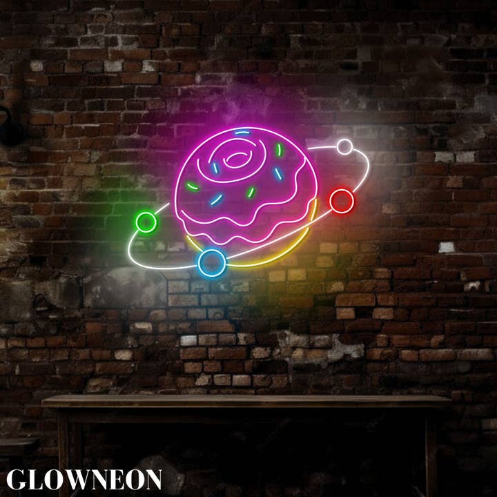 Glow Neon - Wholesale Neon Sign - Donut Planet Wall Led Light, Donut Cake Shop Neon Decoration3