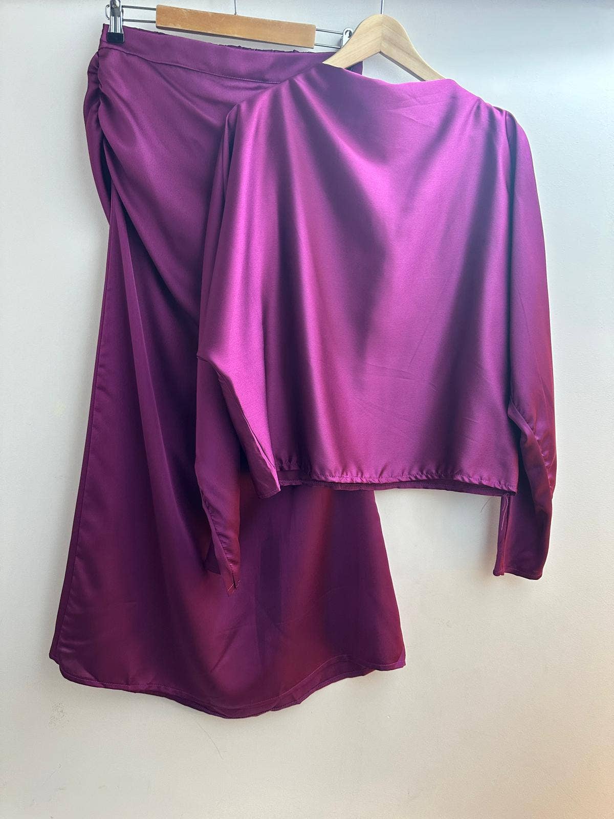 LORIANE - Wholesale Top & Skirt Set - Women's - 1094 satin top+skirt set9