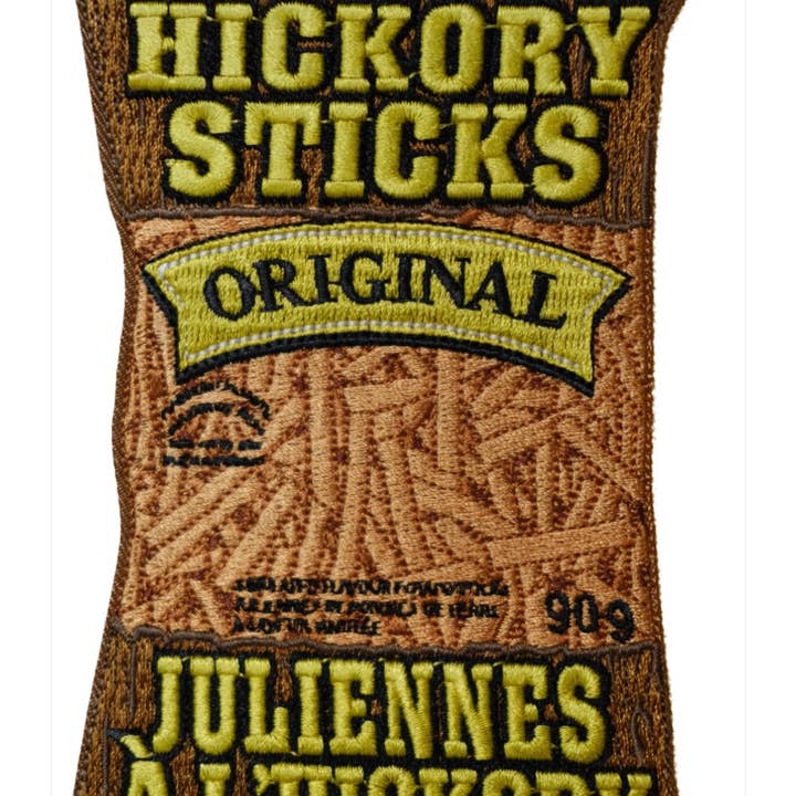 Écusson brodé "Hickory Sticks" thermocollant 15,2 cm x 8,9 cm. pour la vente par FingerlessJoe