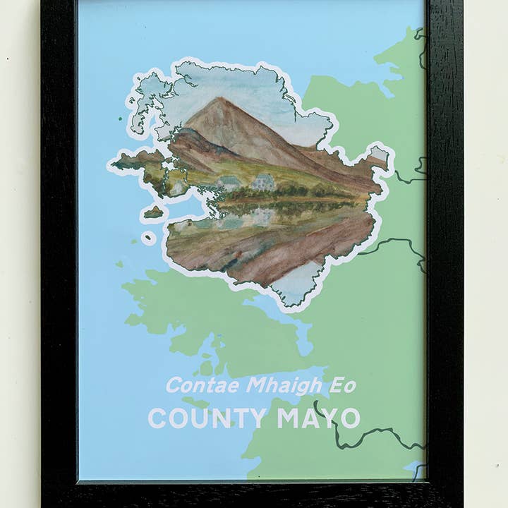 Clemence Prosen Art & Design - Wholesale Art Print - County Mayo Art Print A4 | Croagh Patrick0