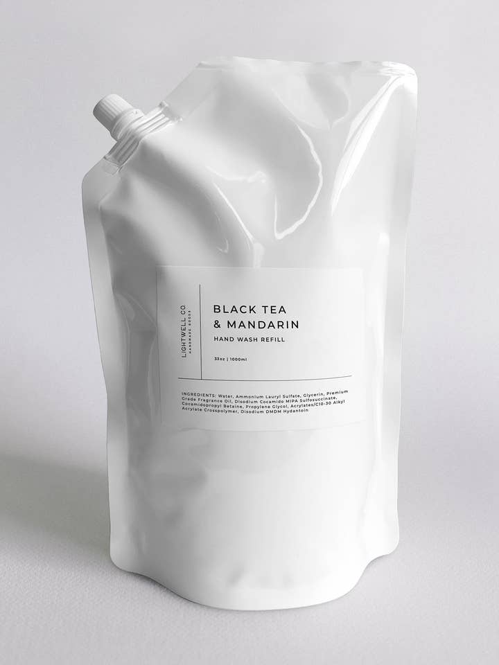 Black Tea & Mandarin Hand Wash Refill for wholesale by Lightwell Co.