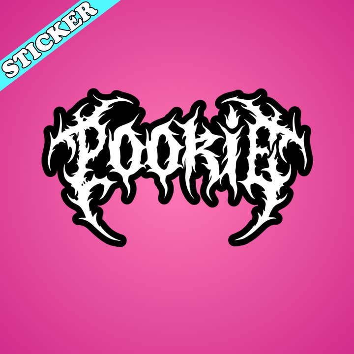 Pretty Toxic Stickers - Wholesale Sticker - Funny Black Metal Sticker, Pookie, Cute Death Metal1