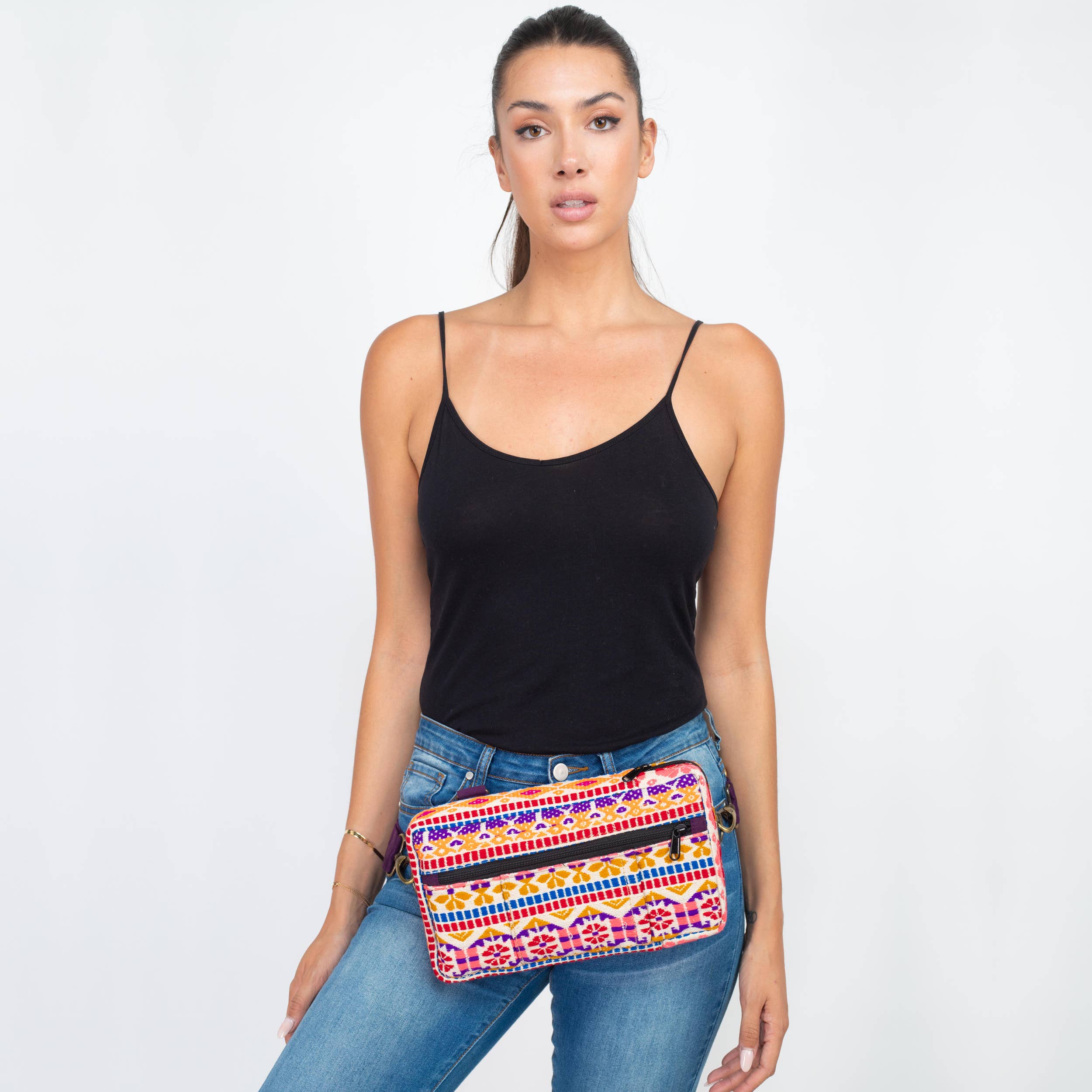 Lakhays Collection Inc. - Wholesale Crossbody Bag - Women's - Jacquard Sling Chest Bag3