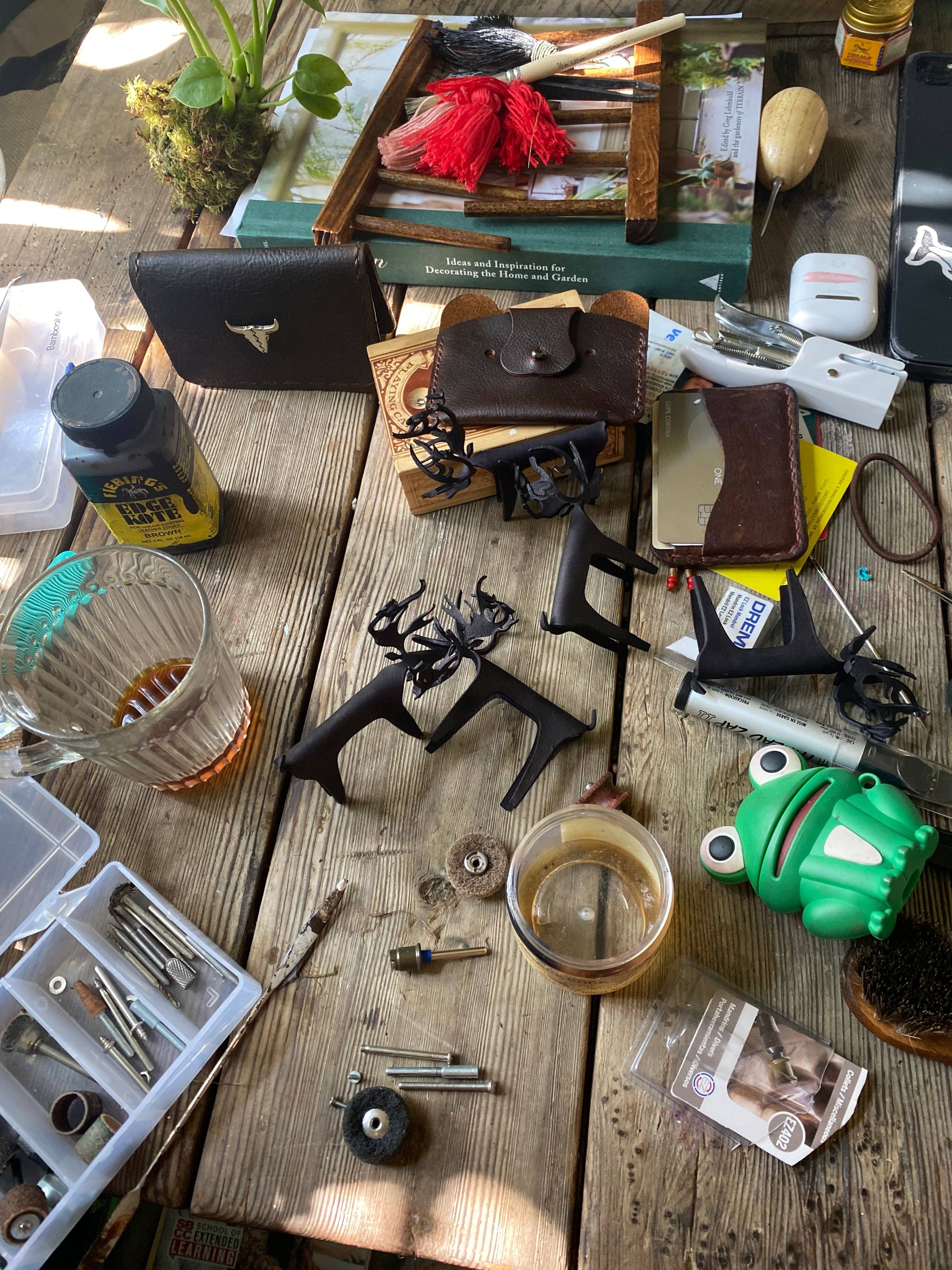 The Merchant Studio – wholesale Ornament – Leather Reindeer Ornament5