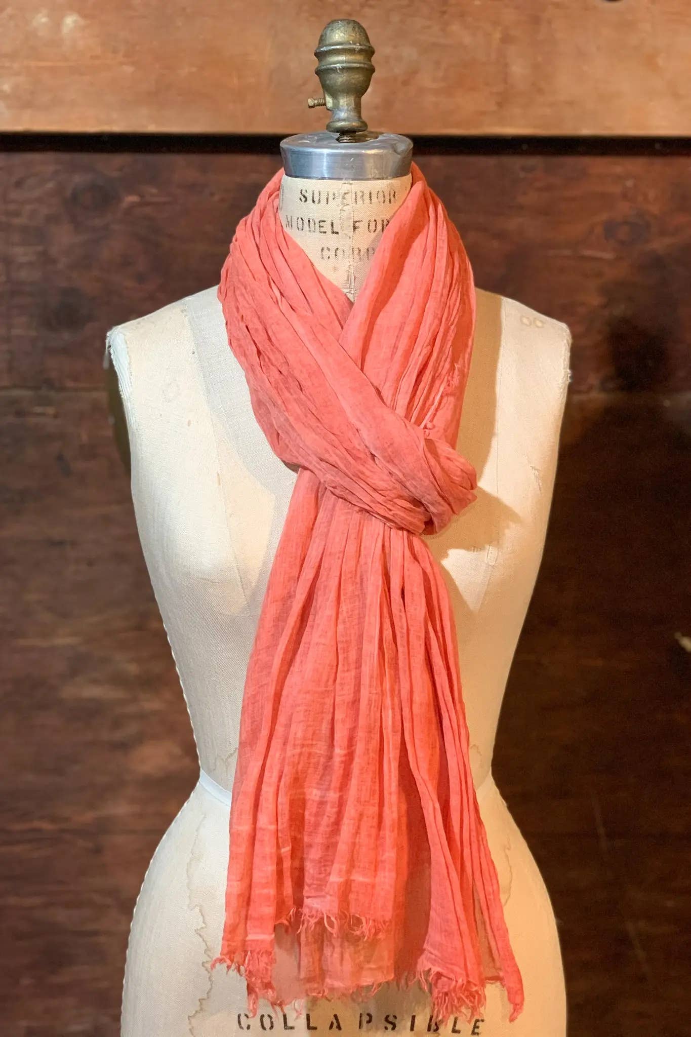 Dolma - Wholesale Sjaal - Dames - Stone Washed Katoenen Sjaal Wit (meerdere kleuren aan de binnenkant)2