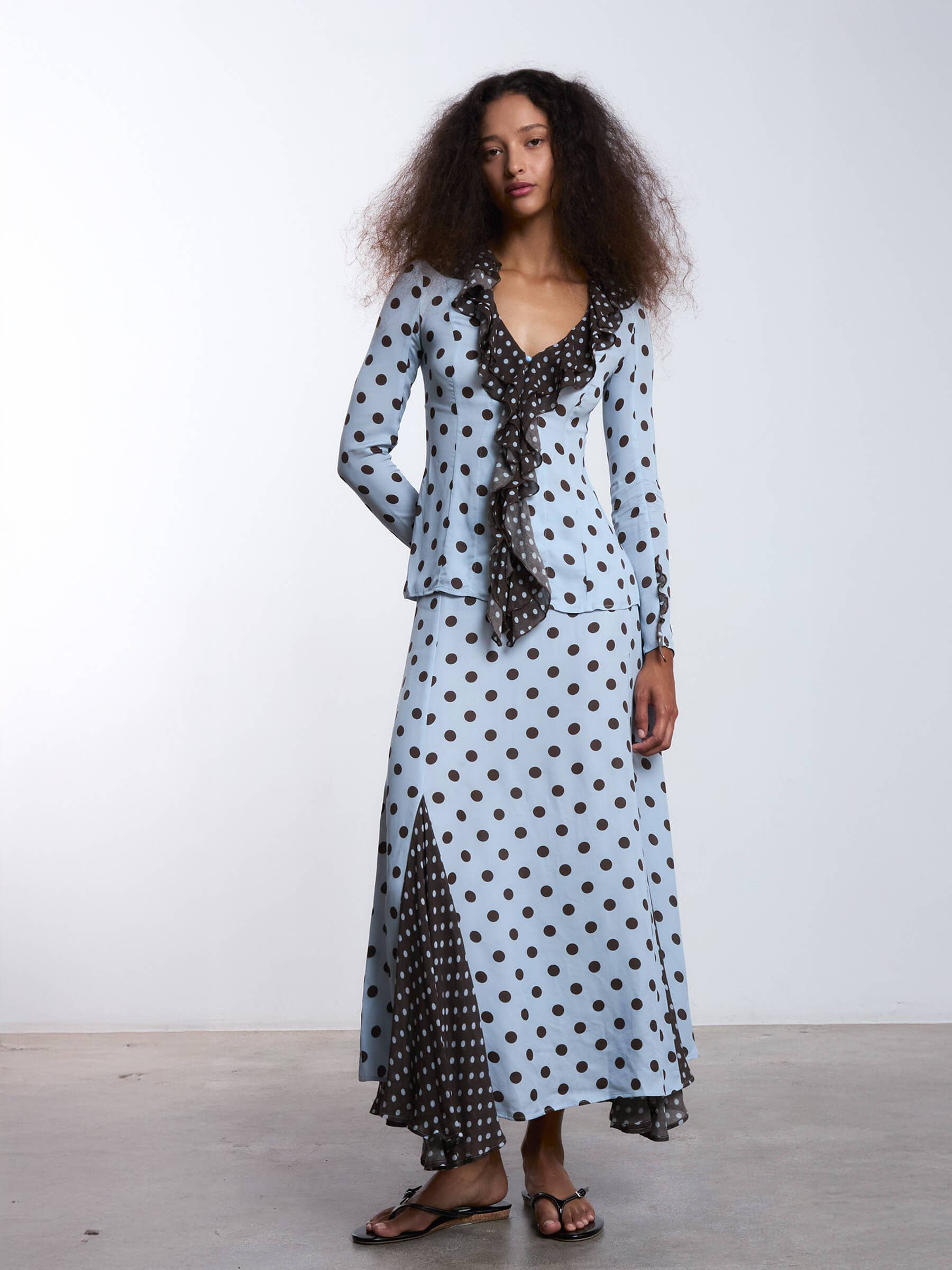 CARMEN SAYS - Wholesale Skirt - Women's - Nueva falda azul de lunares1