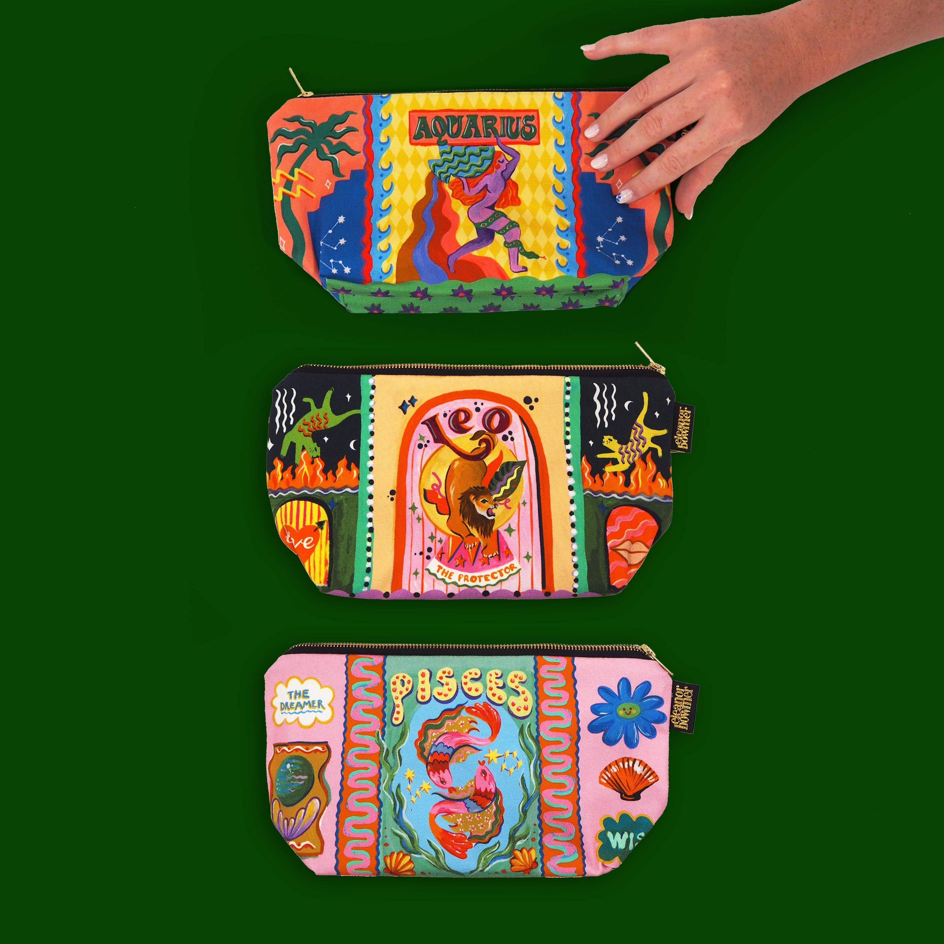 Eleanor Bowmer - Wholesale Makeup/Cosmetic Bag - Pisces Zodiac Zip Bag2