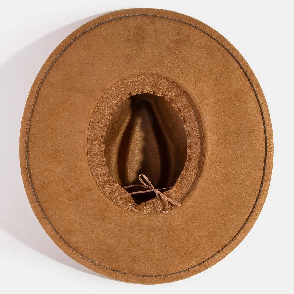 Collections by Fame Accessories – Fedora - Mulher por atacado – Chapéu Fedora com Laço de Fita Floral3