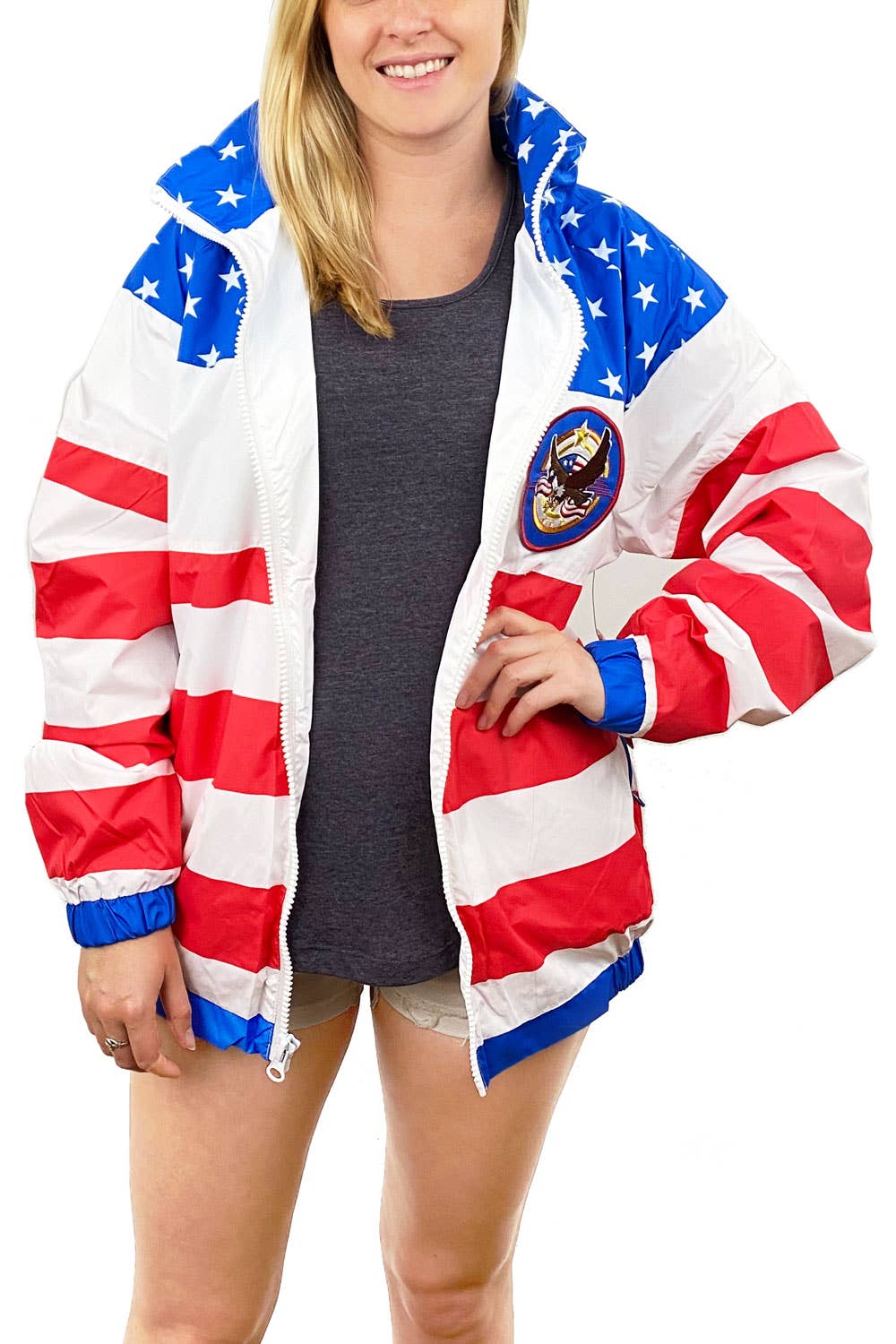 Tipsy Elves – wholesale Vindjacka - Unisex – USA amerikanska flaggan Windbreaker3