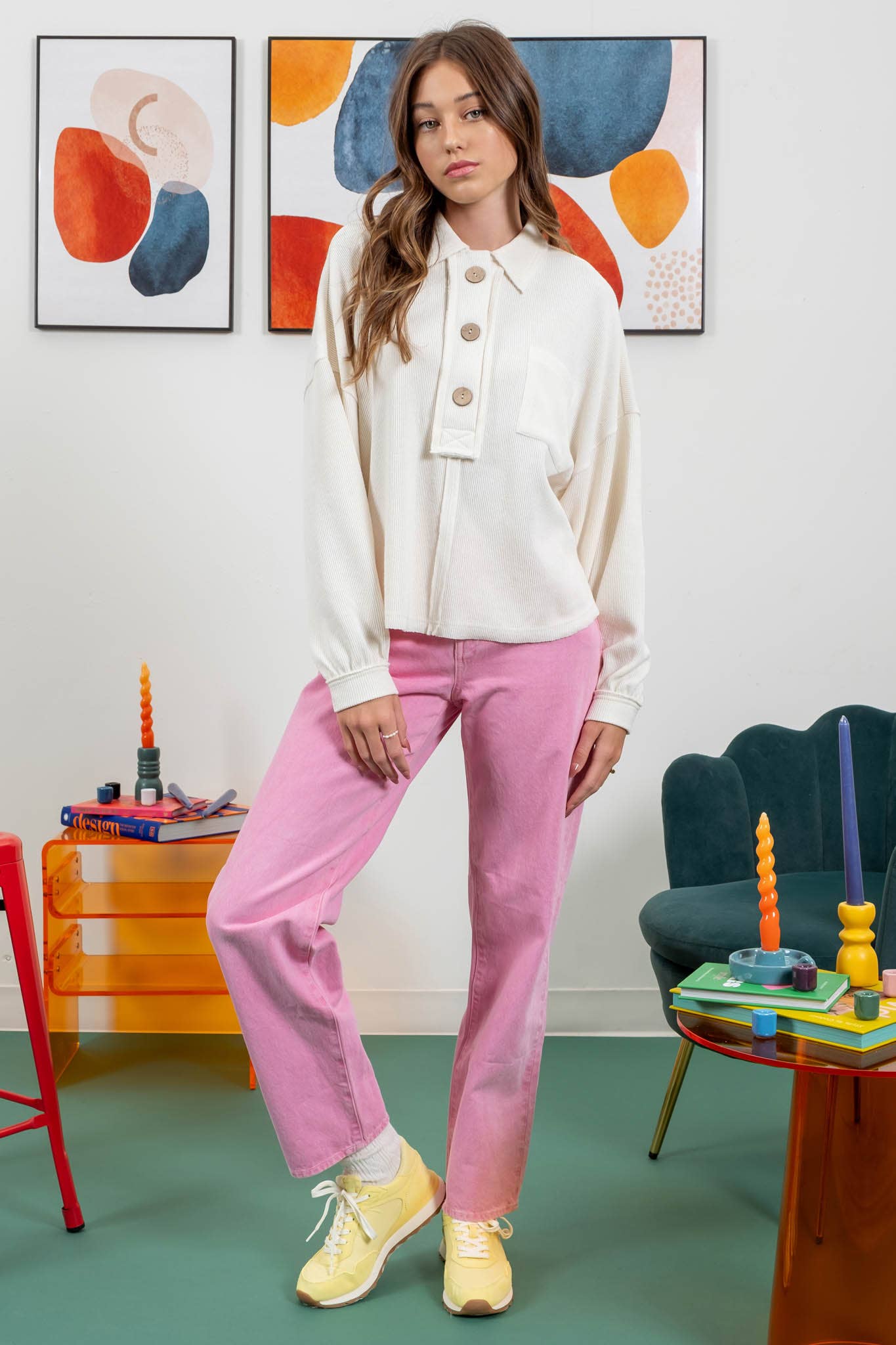 Blu Pepper - Venta al por mayor Jersey corto de punto - Mujer - TOP DE PUNTO CON CUELLO Y BORDES CRUDOS56