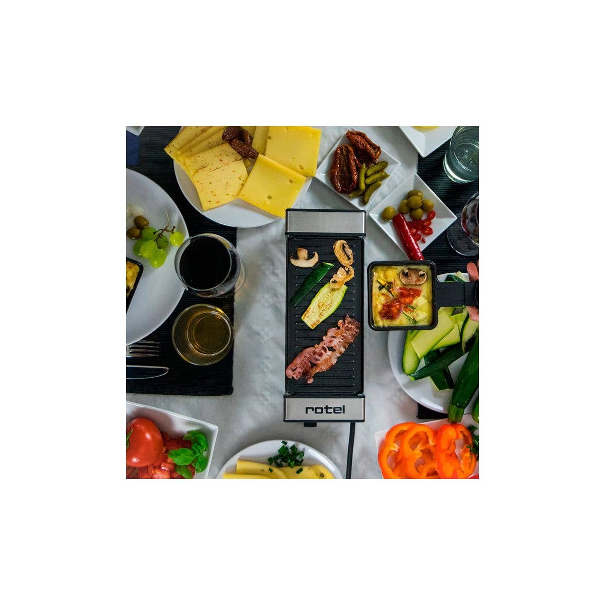 Zenker – wholesale Köksapparat – Raclettegrill för 2 personer med pannor och spatlar Rotel7