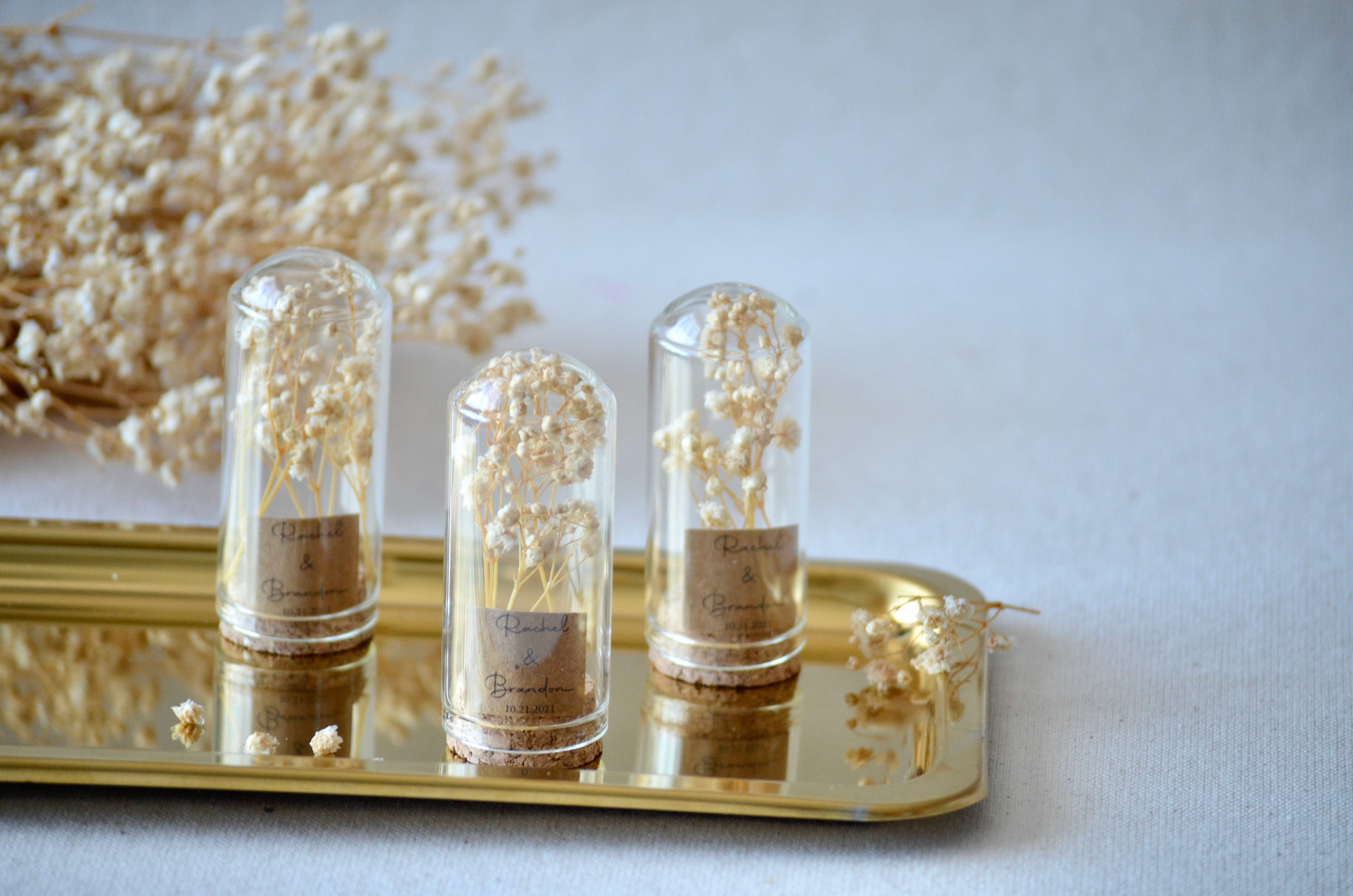 Uniq Favors - Wholesale Party Favor - Souvenir bloem in glazen stolp, feestelijke cadeau's voor bruiloft2