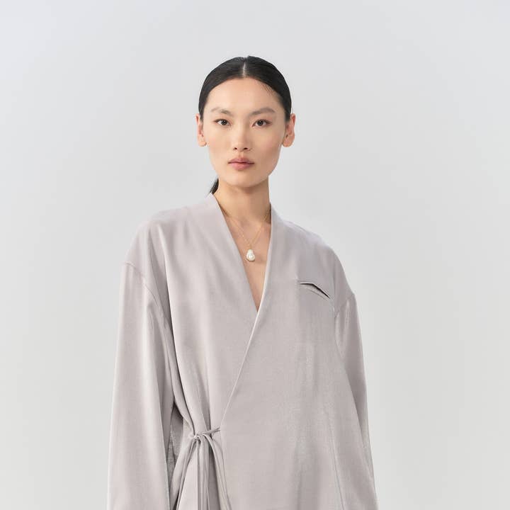 Casaco Véu Prateado por atacado de eikō ai