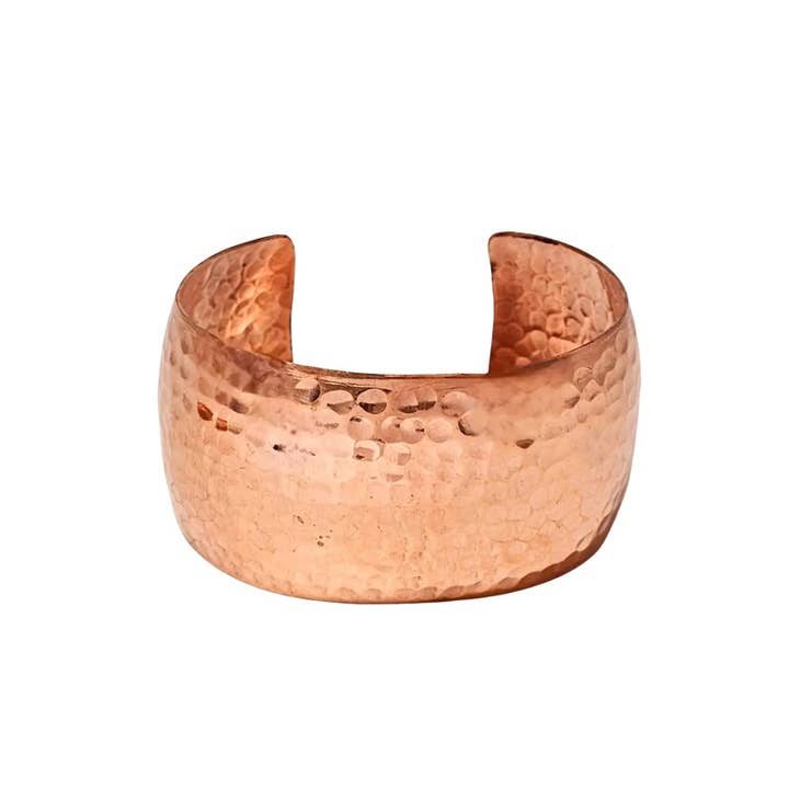 Chunky Hammered Copper Cuff Bracelet for wholesale by Treasure Jewelry