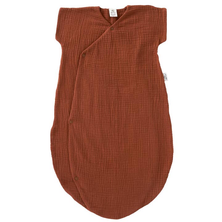 Summer sleeping bag kimono shape cotton gauze - Toffee for wholesale by BB&Co