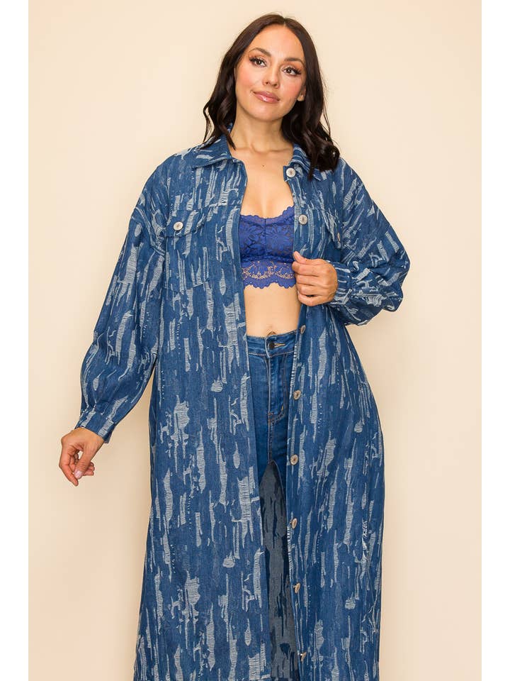 QMP Moda - Wholesale Denim Jacket - Women's - OVERFITTING DENIM JACKET WITH POCKETS 7