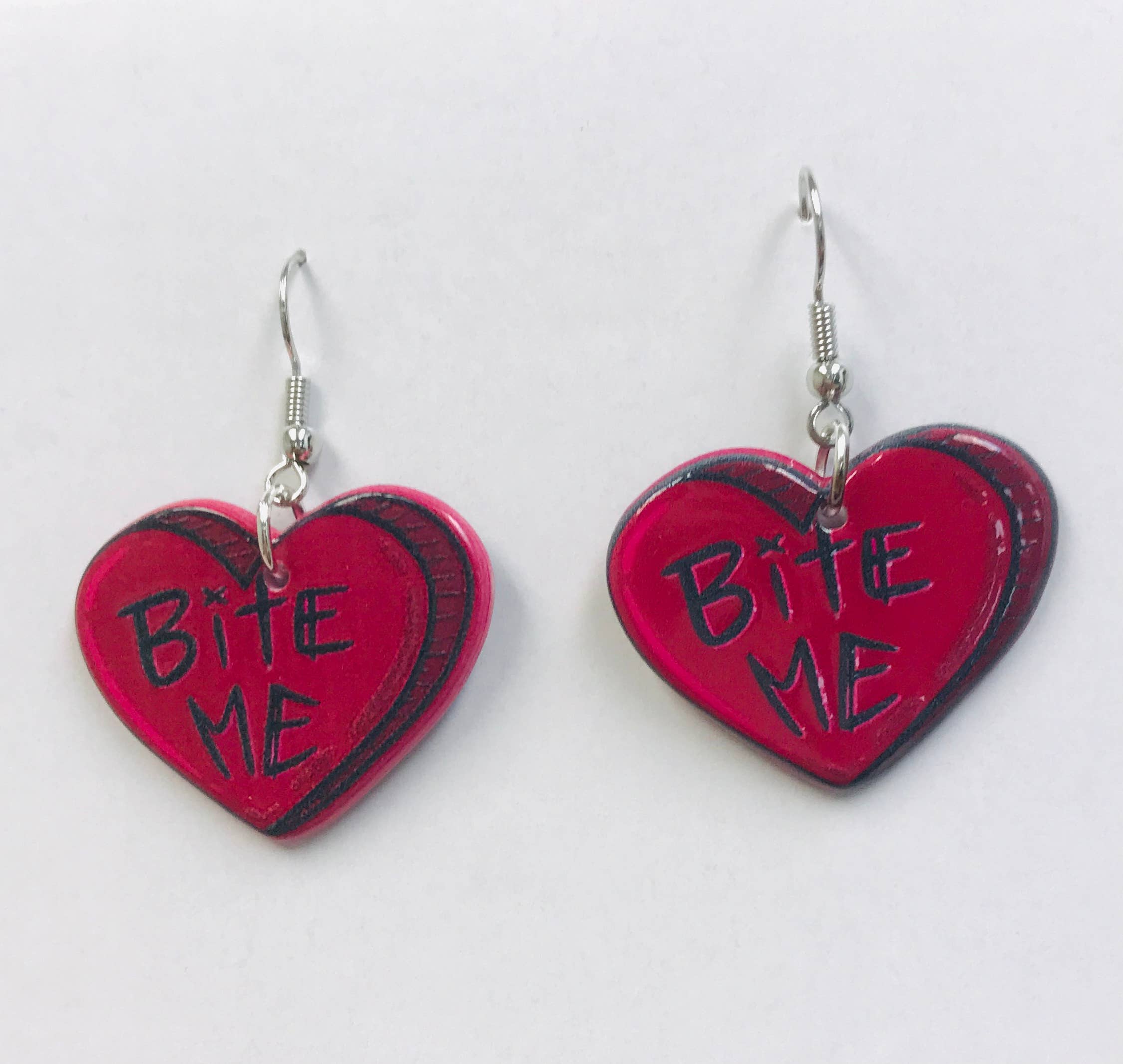 SimpleNGreat - Wholesale Dangle Earrings - Acrylic Dracula Bite Me Earrings