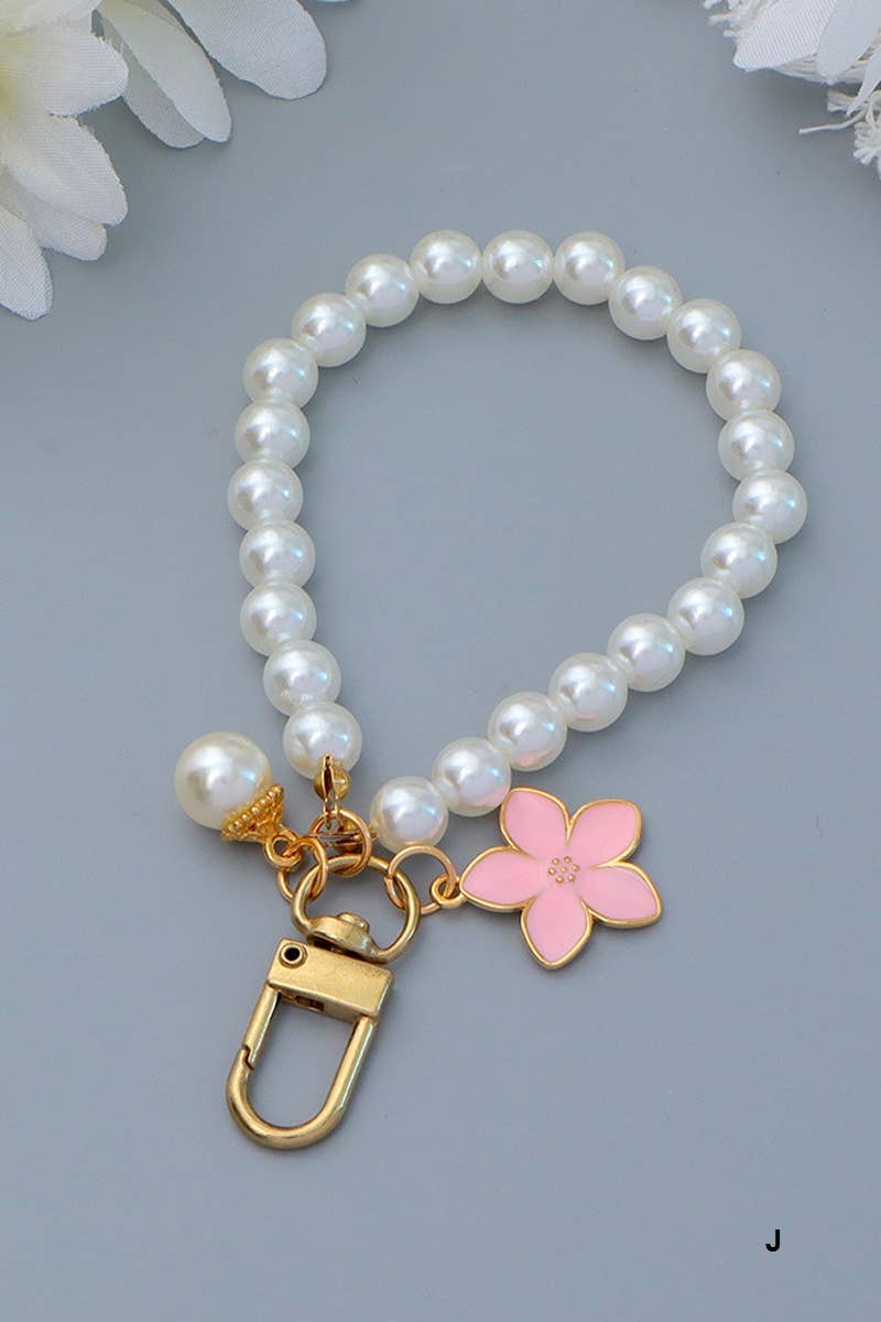 42POPS - Wholesale Keychain - Women's - .._ 0905 Elegant Pearl Phone Pendant Bag Charm Keychain SI-287538