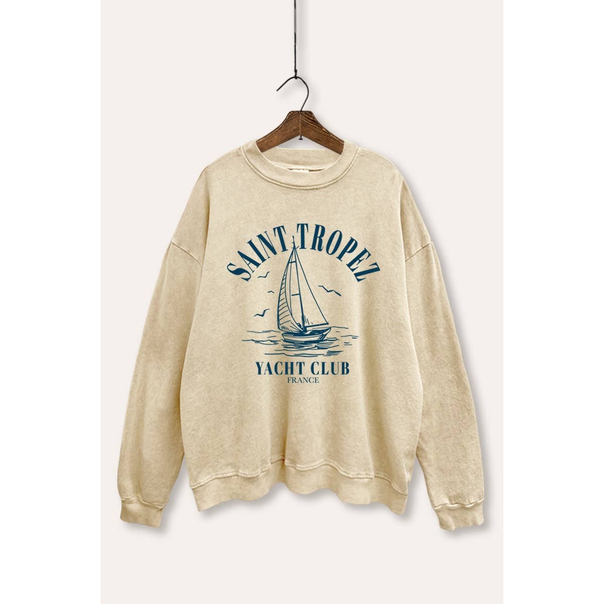 STARCHIS - Wholesale T-Shirt (Graphic) - Women's - SAINT TROPEZ YACHT CLUB MINERAL WASH SWEATSHIRT6