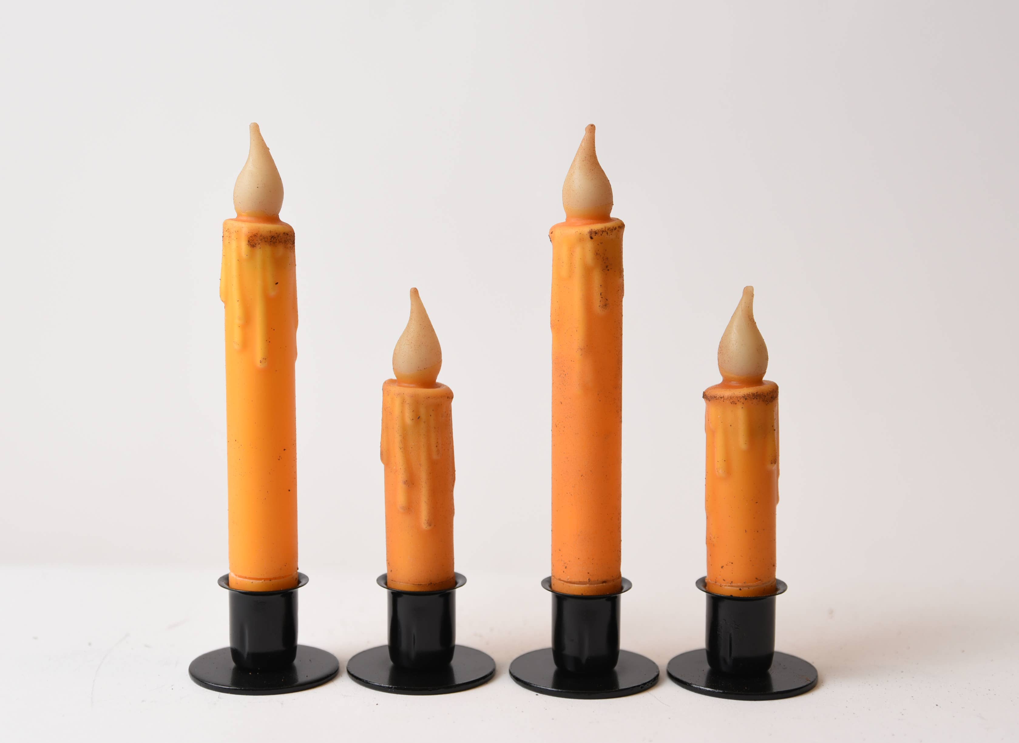 LMS Wholesale - Wholesale Flameless Candle - Mustard LED Timer Taper Candle