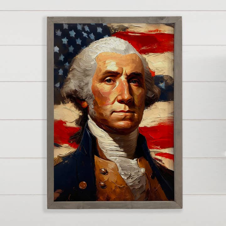 Modern George Washington - American President Canvas Art for wholesale by Hangout Home