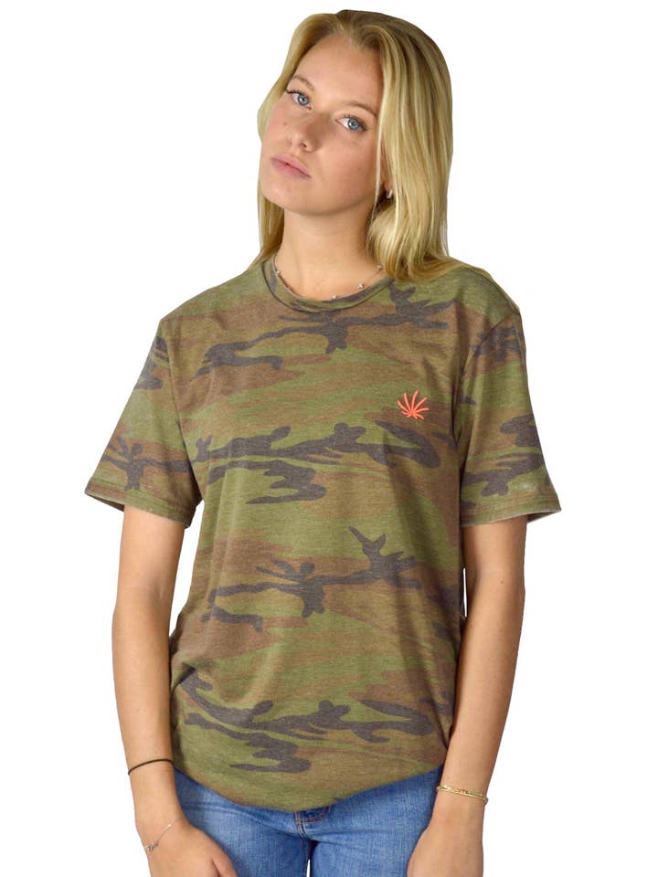 Trademark Camo Burnout Tee for wholesale by HighEnd LA