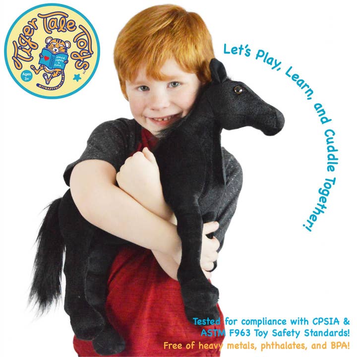 VIAHART Toy Co. – Peluche - Crianças e bebés por atacado – Ignacio, o garanhão preto | Pelúcia de bicho de pelúcia de 18 polegadas1