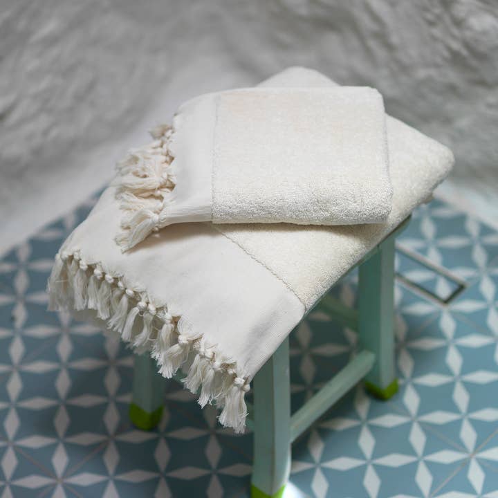 Toalha de Banho Lisa de Felpa Artesanal por atacado de loom.ist