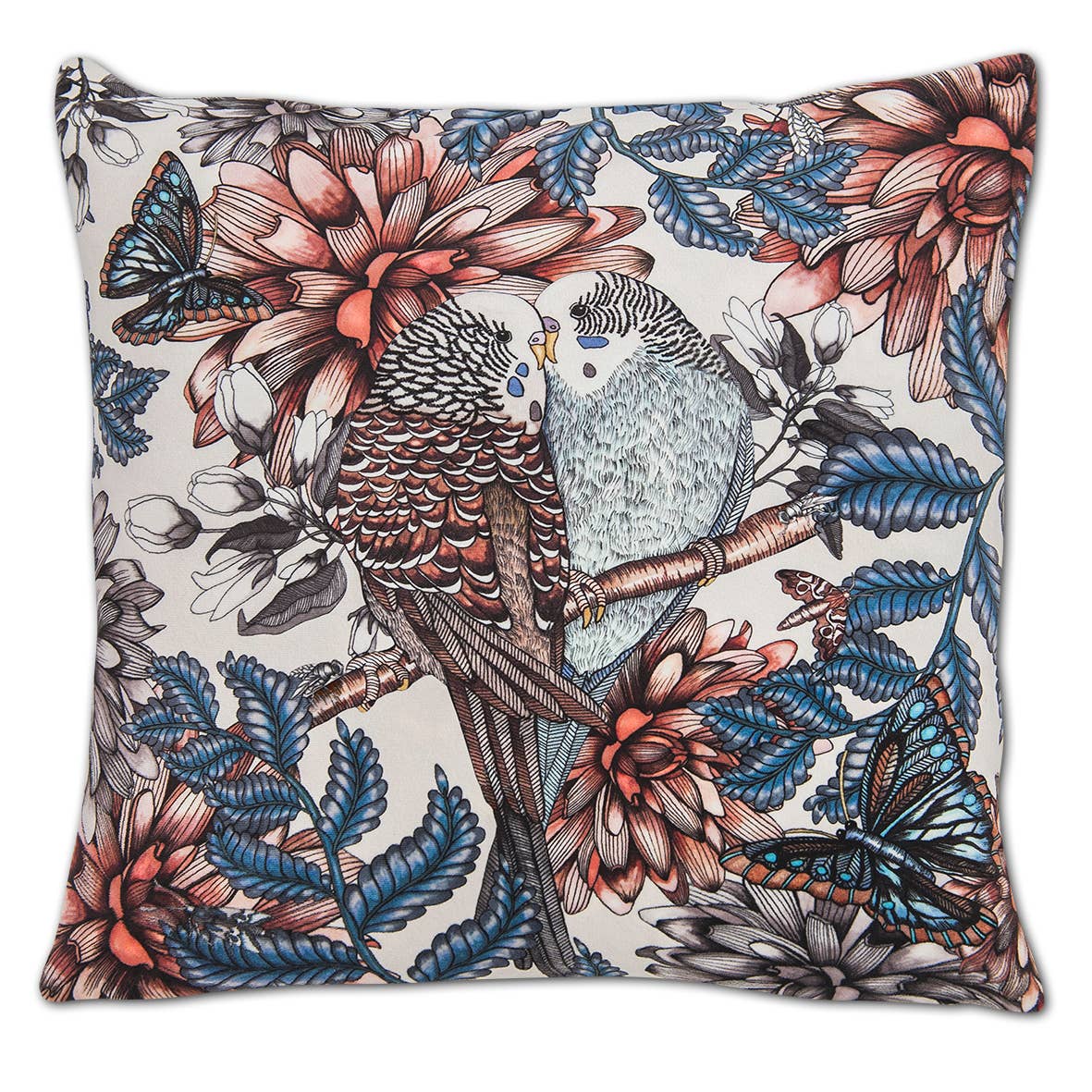 Nadja Wedin design - Venta al por mayor Funda de cojín - Funda de cojín 20x20” (48x48 cm) Pájaros del amor0