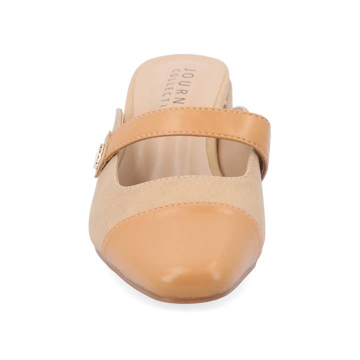 Journee - Wholesale Low Heels - Women's - Dalla Kitten Block Heels In Faux Leather5