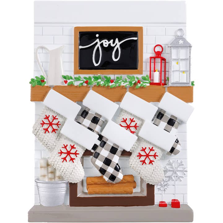 PolarX Ornaments - Wholesale Ornament - Fireplace Mantle Family Personalized Ornament