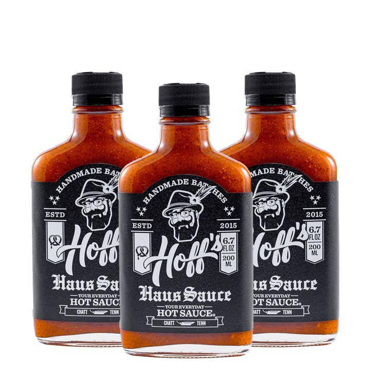 Hoff & Pepper – wholesale Stark sås – Haus Sauce Hot Sauce - 6,7 oz kolv - presenterade på Hot Ones!