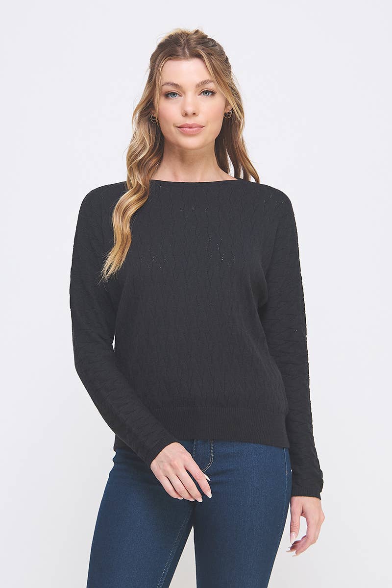 Allie Rose – Top de malha - Mulher por atacado – Manga Comprida de Medida Fina Dolman4
