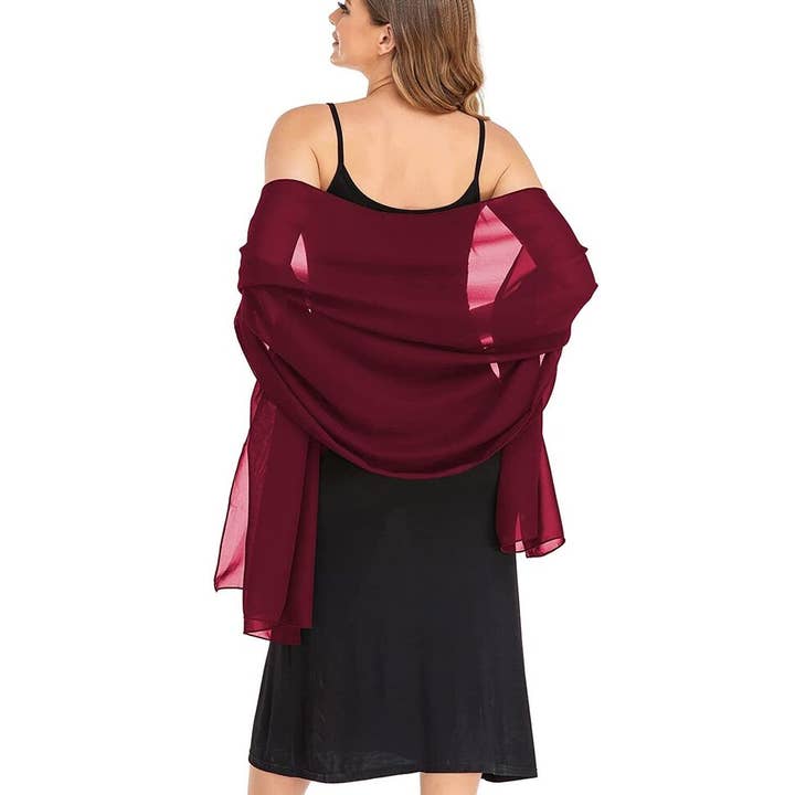 SERENITA – Großhandel Schultertuch – Damen – Weiche, durchsichtige Schals aus Chiffon für Hochzeitsabende
