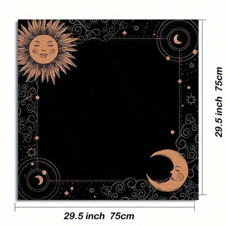 Funky Aura Boutique - Wholesale Tapestry/Textile - Sun and Moon Tapestry/Altar/Tarot Cloth2