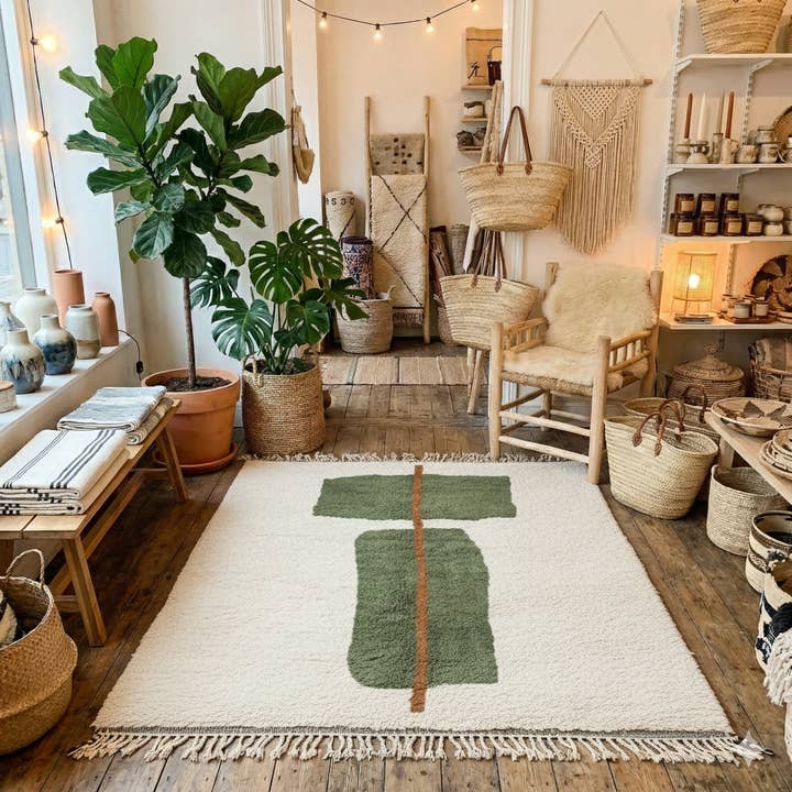 Tapete marroquino autêntico – Estilo Beni Ourain para Sala de Estar por atacado de woolsouk ( We handle U.S. import procedures for you )