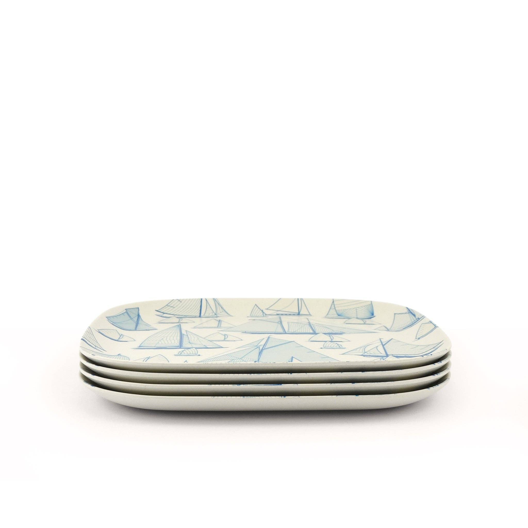 Sea Blue Bamboo Plate | 22cm | NautiGo 'Sail Away' for wholesale on Faire1