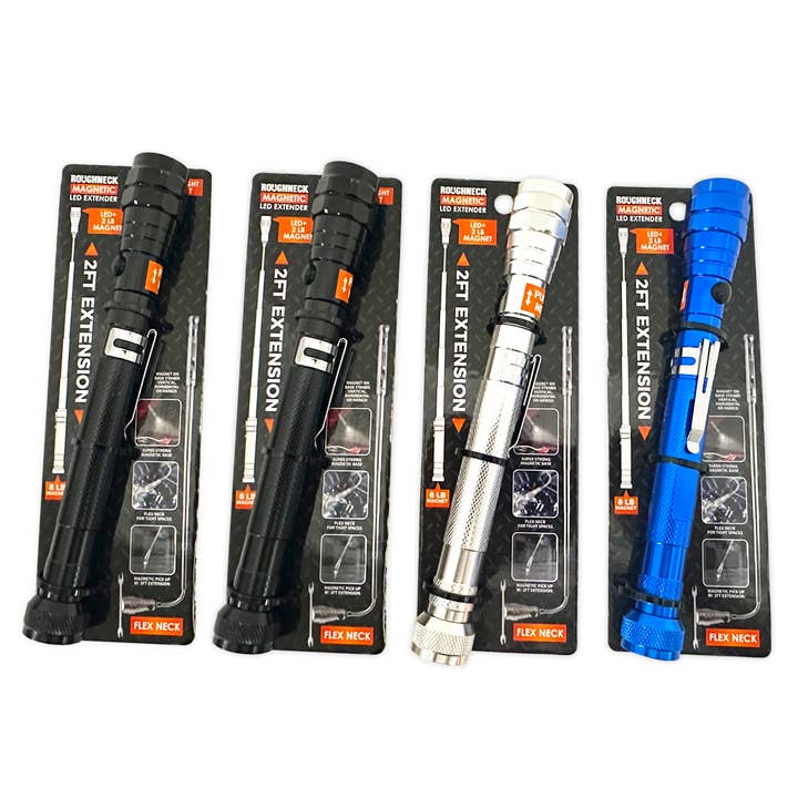 Novelty Brands - Wholesale Handheld Flashlight - Roughneck Magnetic LED Extender 2 ft Multi Tool - 4/Display1