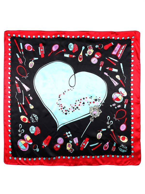 Makeup Glam Silk Feel Square Scarves for wholesale by Cap Zone