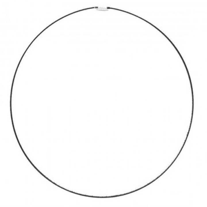 Sort halskæde i stål 44 cm for engroshandel hos La Boîte à Cailloux