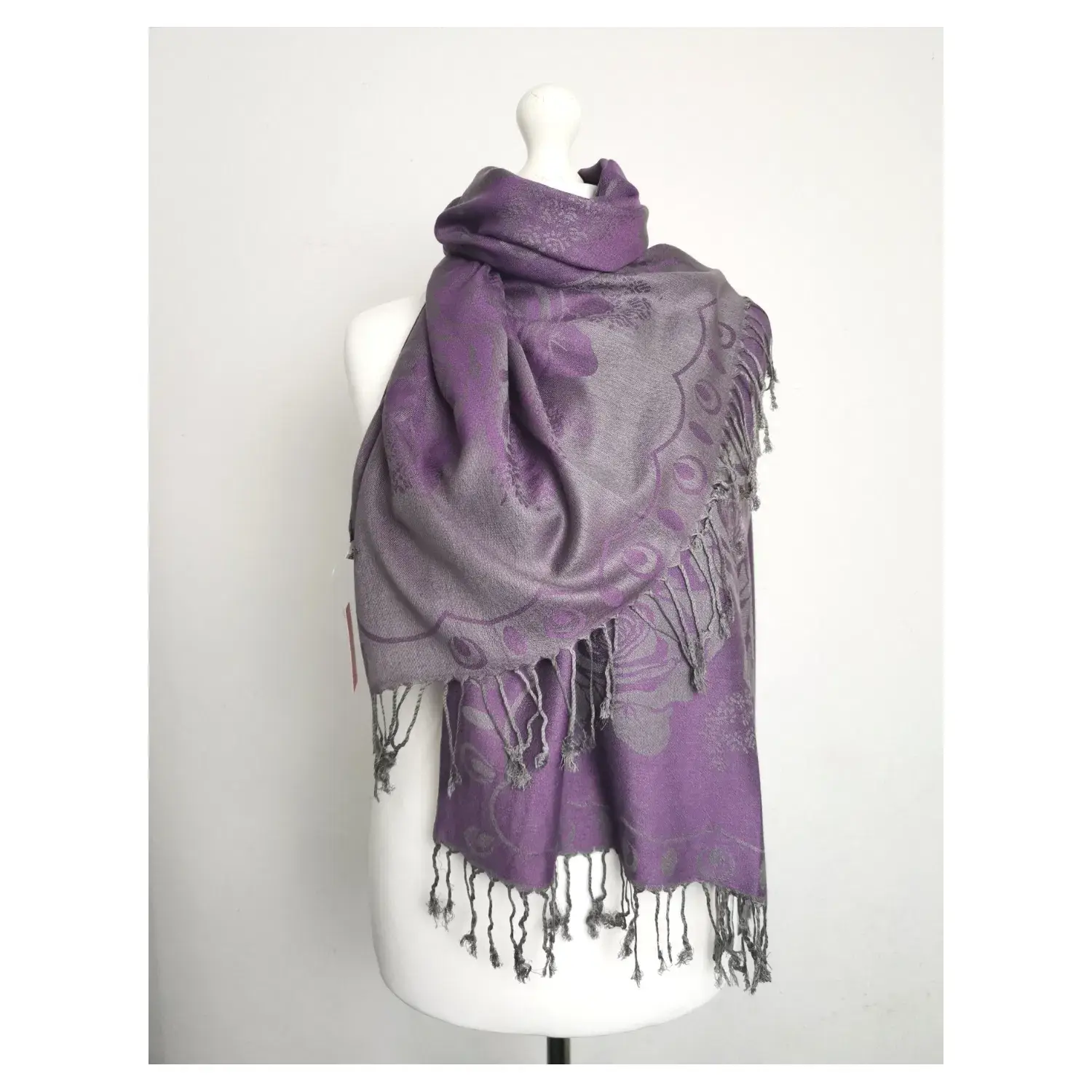 Superbia - Wholesale Scarf - Women's - Super Soft Reversible Pashmina Scarf /Shawl -Roses 1887