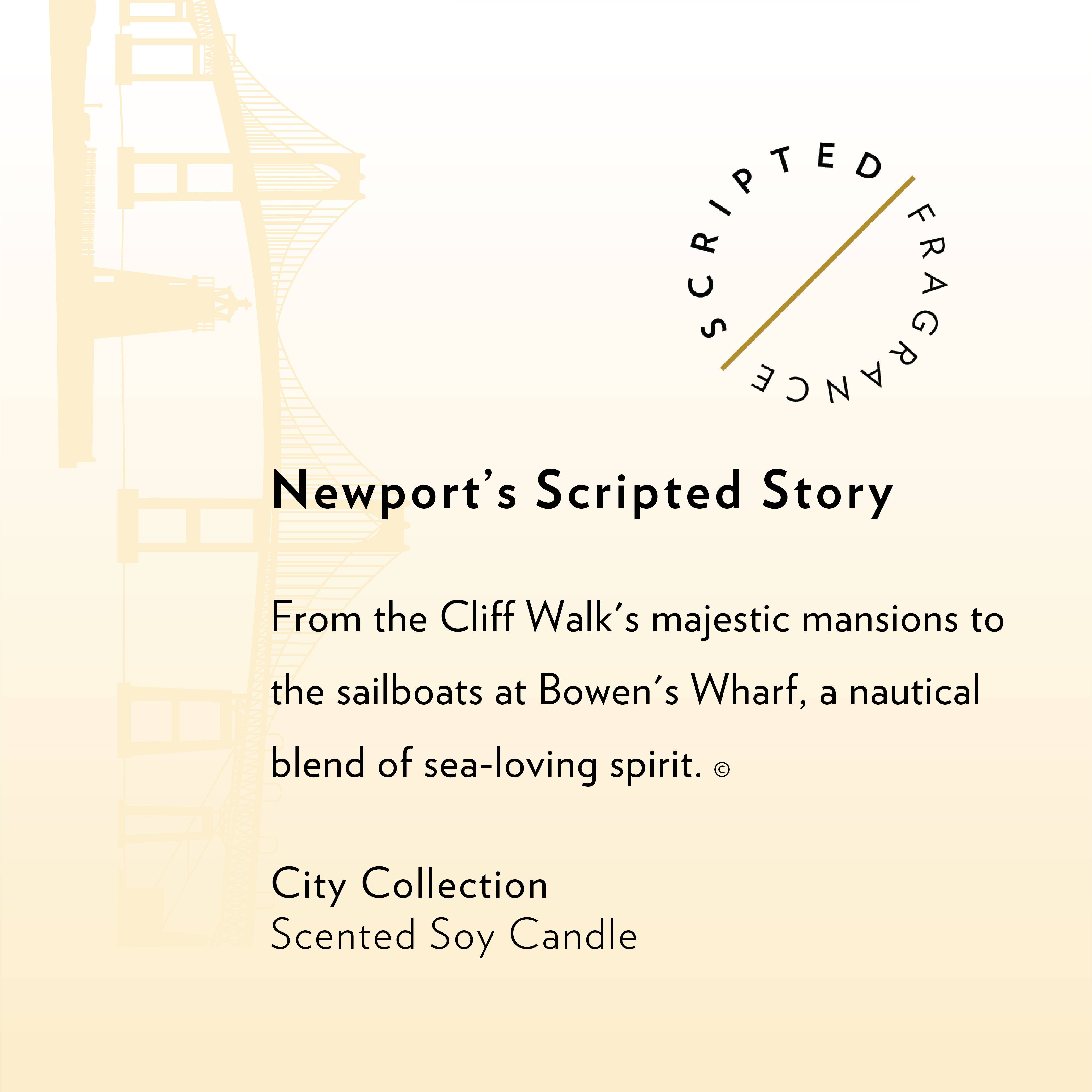 Scripted Fragrance - Wholesale Jar/Filled Candle - Newport Rhode Island Soy Candle in Drinking Glass Two-In-One4