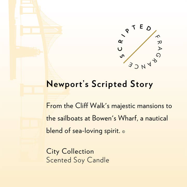 Scripted Fragrance - Wholesale Jar/Filled Candle - Newport Rhode Island Soy Candle in Drinking Glass Two-In-One4