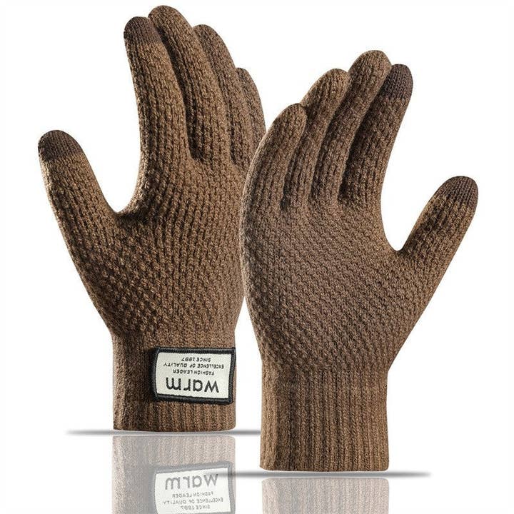 Herrtouchskärmsstickade handskar med ananasmönster för wholesale av UZ Wholesale Store