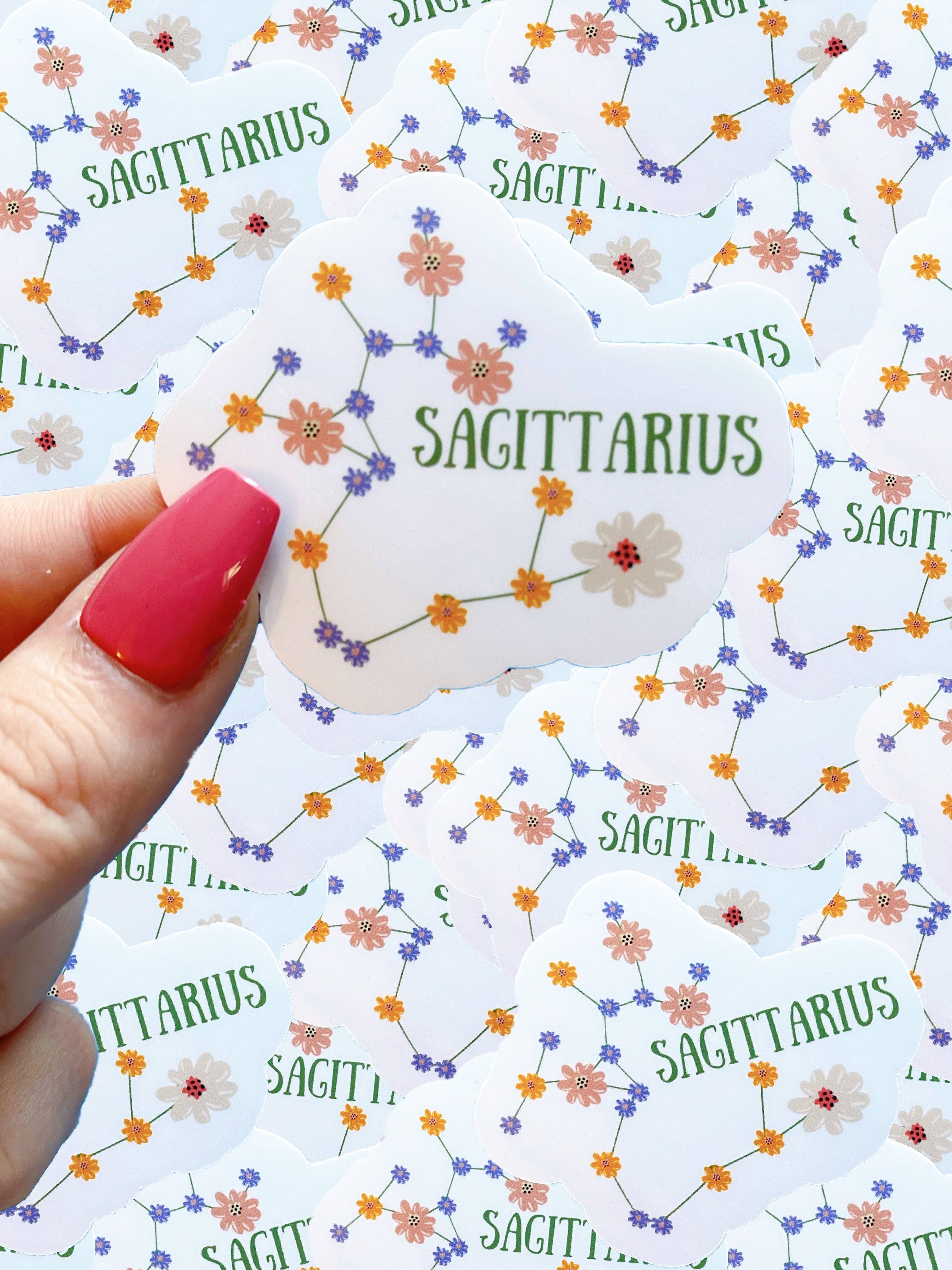 Typo Lettering Co - Wholesale Sticker - Floral zodiac waterproof sticker SET2